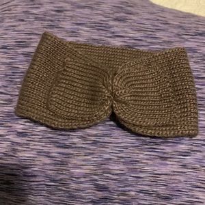 Head Band- Ear Cover Handmade, Bow, Grey